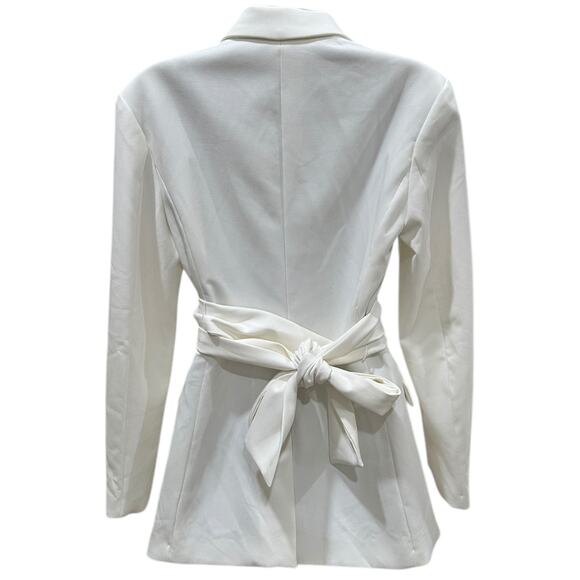 NWT BOA Classic Blazer with Belt in White - Picture 6 of 8